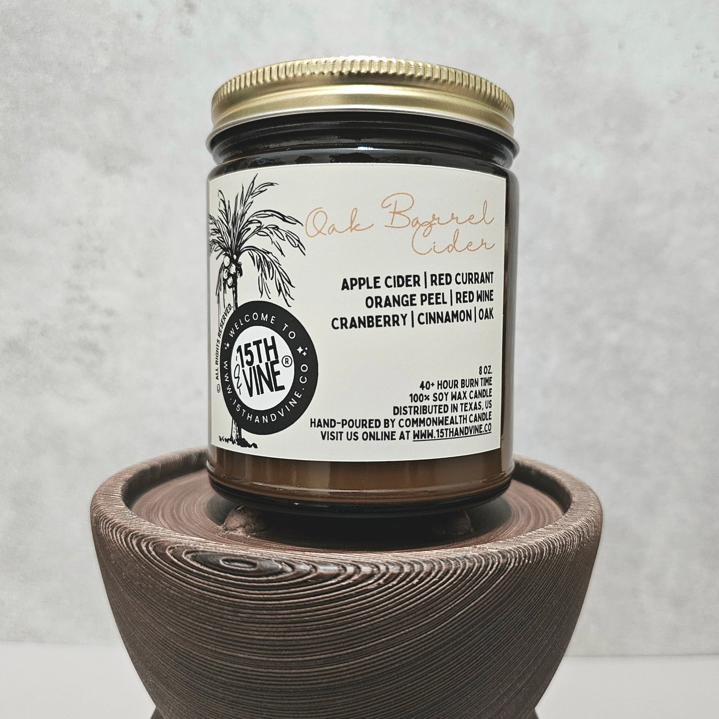 OAK BARREL CIDER SOY CANDLE